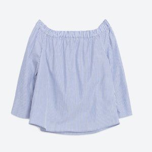 ZARA Striped Off-The-Shoulder Top